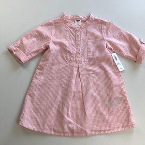 Pink stripe 12-18 month dress NWT